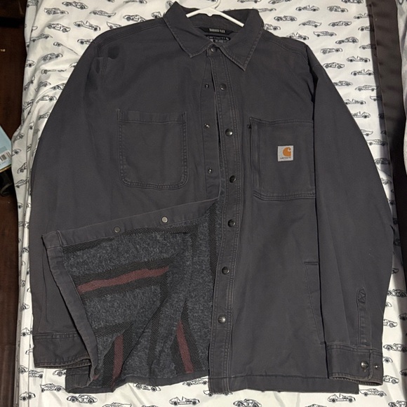 Carhartt Men's Charcoal Shirt Jacket - Picture 1 of 4